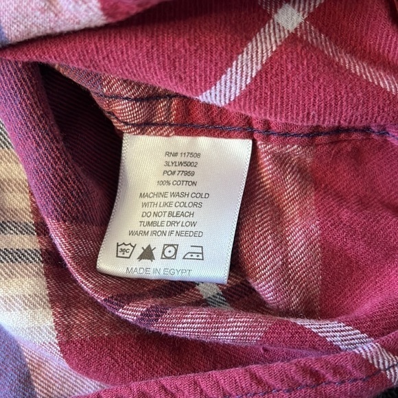 Levis Red White and Blue Pearl Snap Long Sleeve Button Down SZ Large - Picture 7 of 8